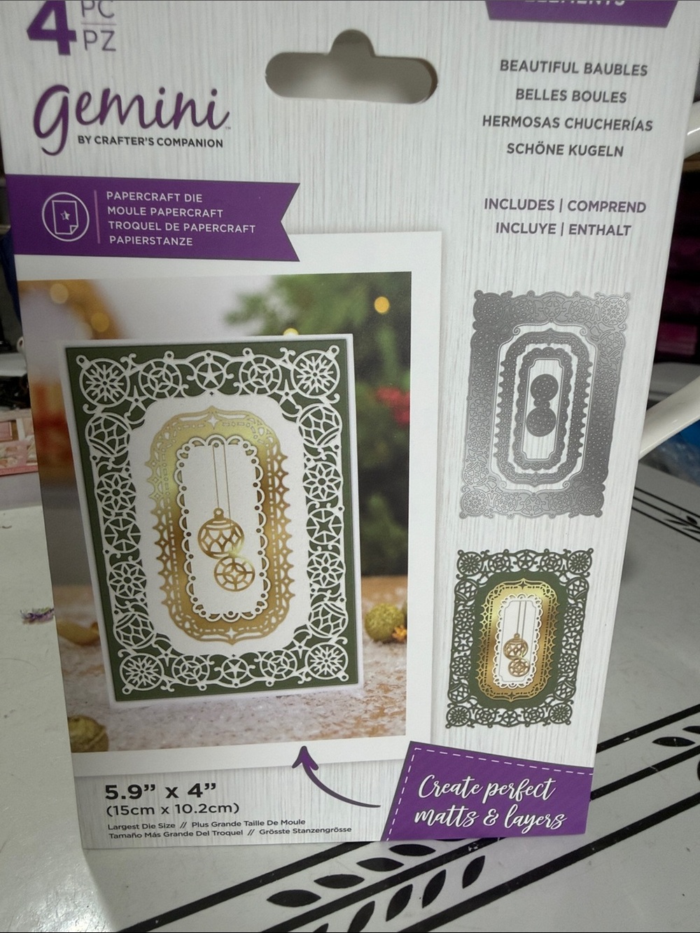 Crafters Companion Beautiful Baubles Papercraft Die